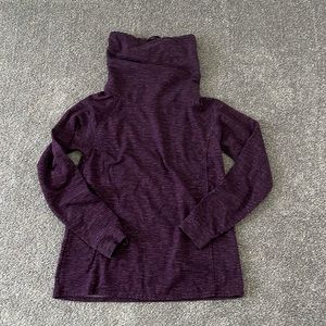 Purple turtleneck sweater